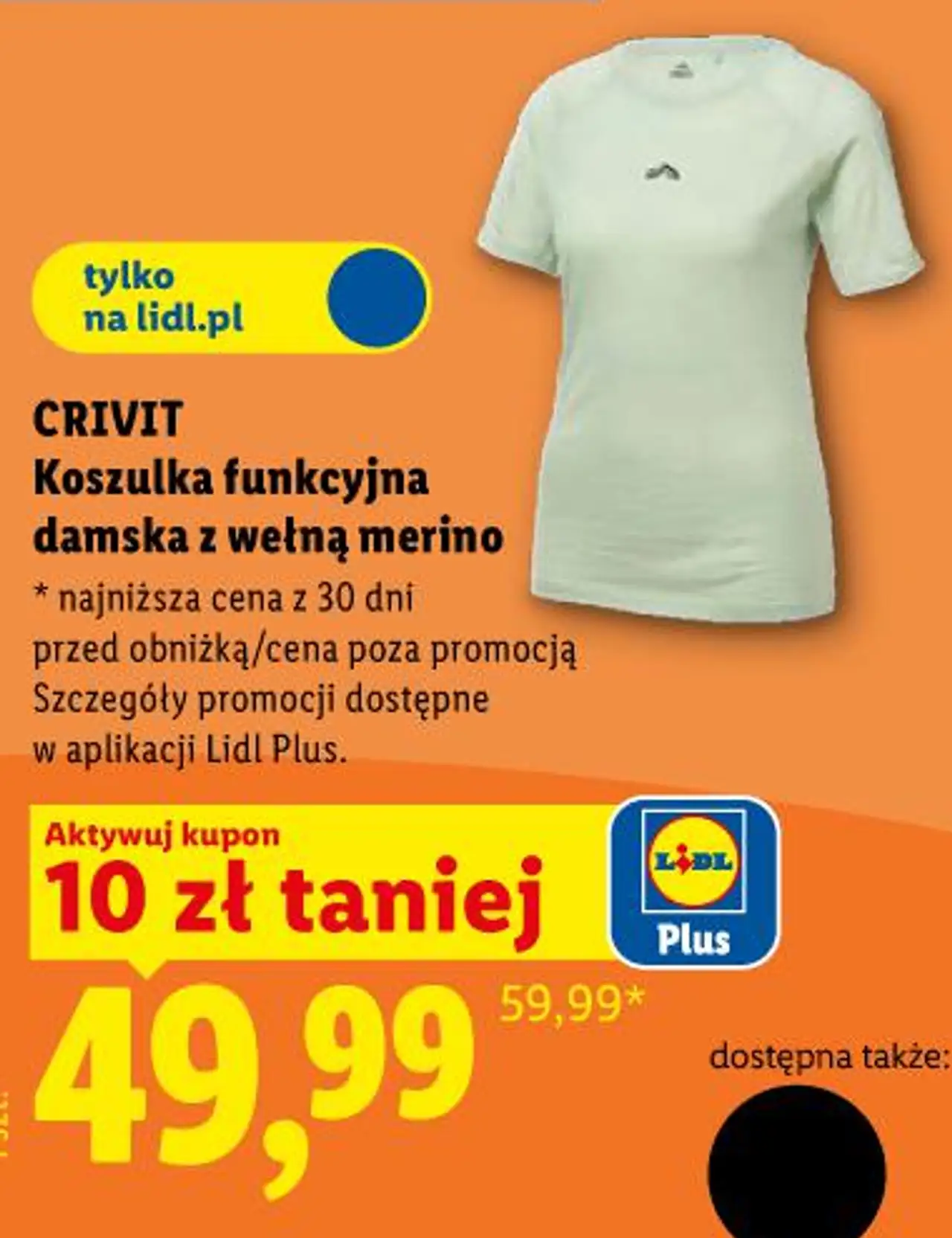 CRIVIT Koszulka funkcyjna damska z wełną merino