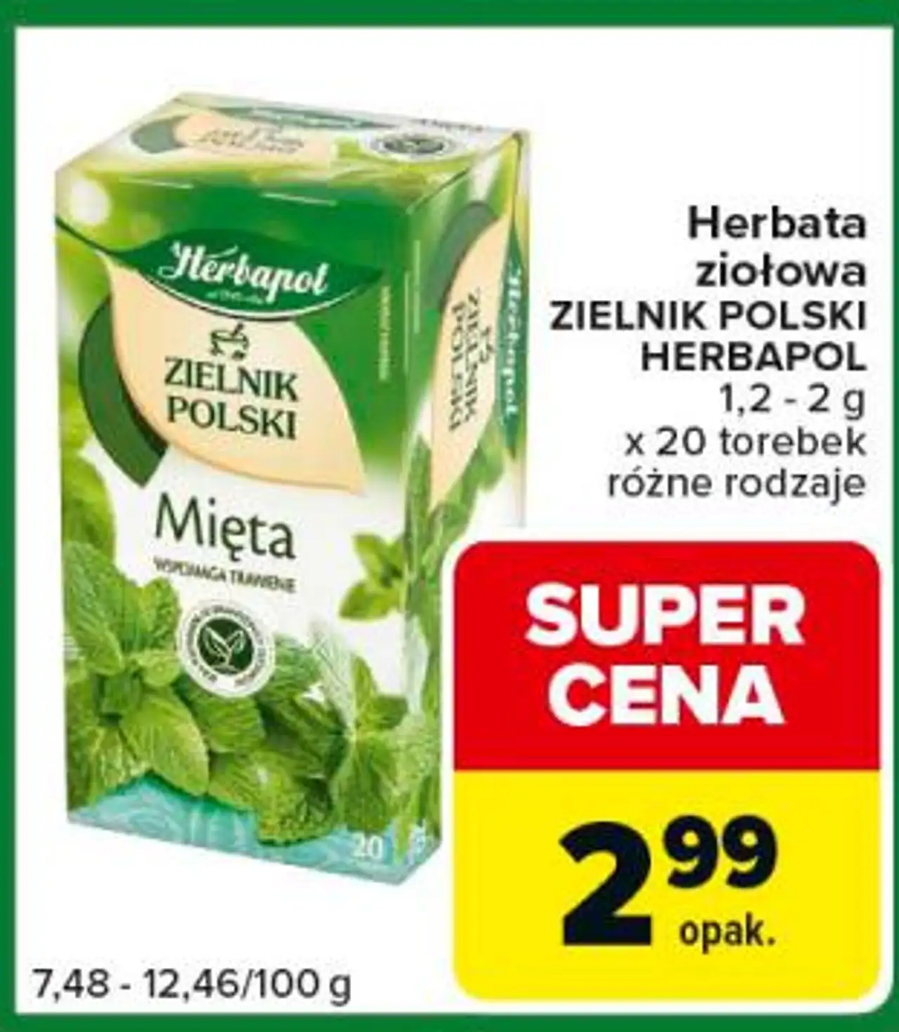 Herbata ziołowa ZIELNIK POLSKI HERBAPOL 1,2 - 2 g x 20 torebek różne rodzaje