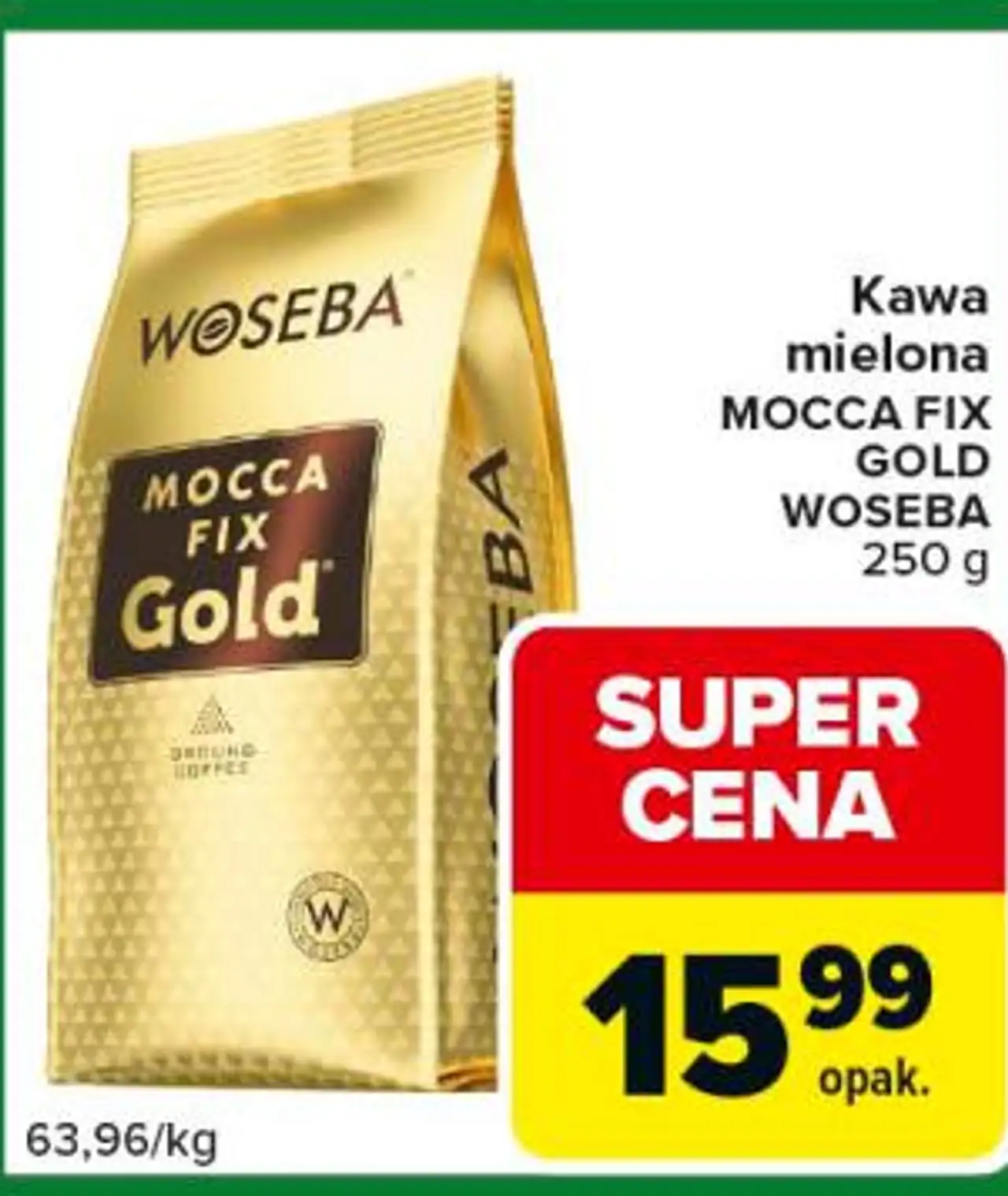 Kawa mielona MOCCA FIX GOLD WOSEBA 250 g