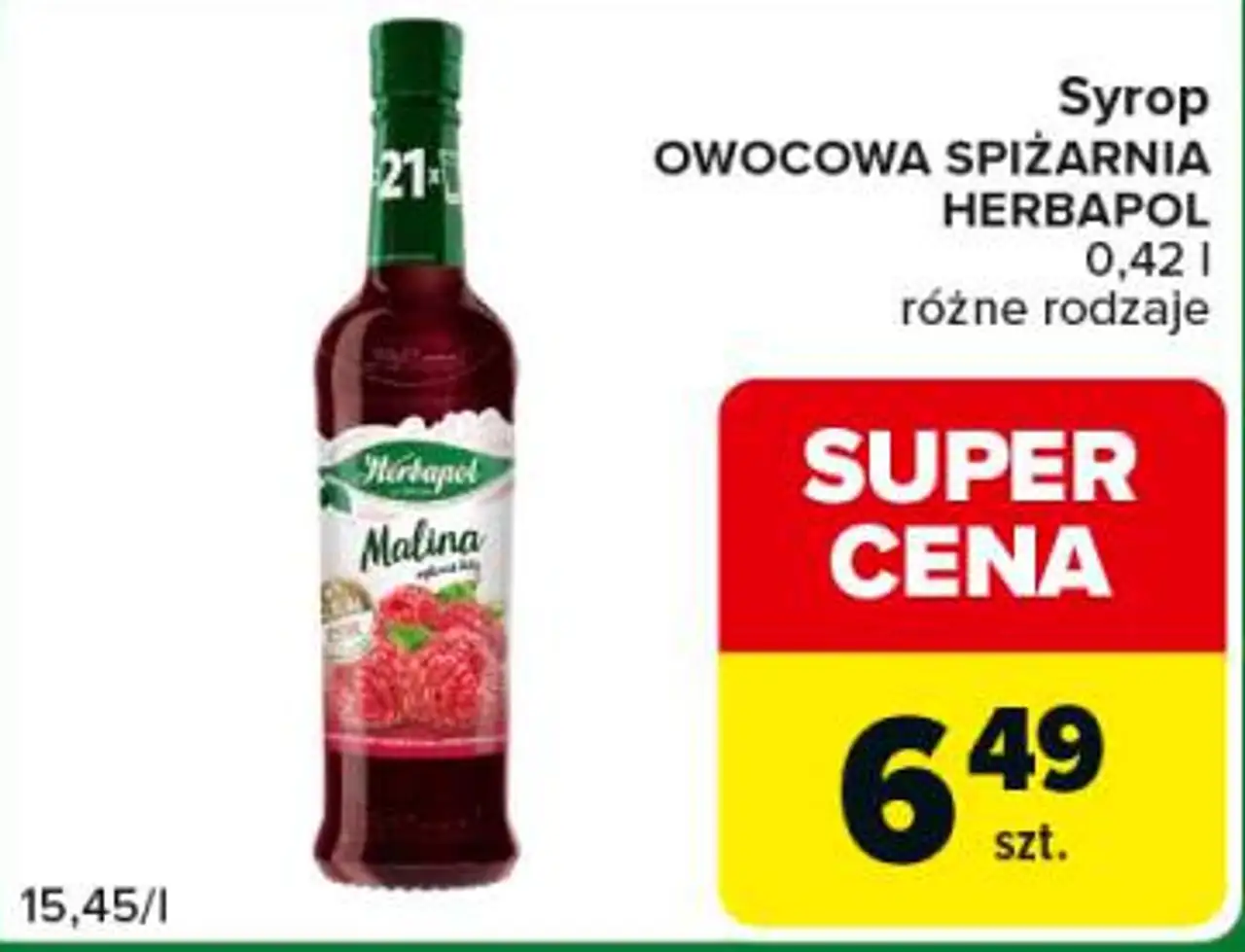 Syrop OWOCOWA SPIŻARNIA HERBAPOL 0,42 l różne rodzaje