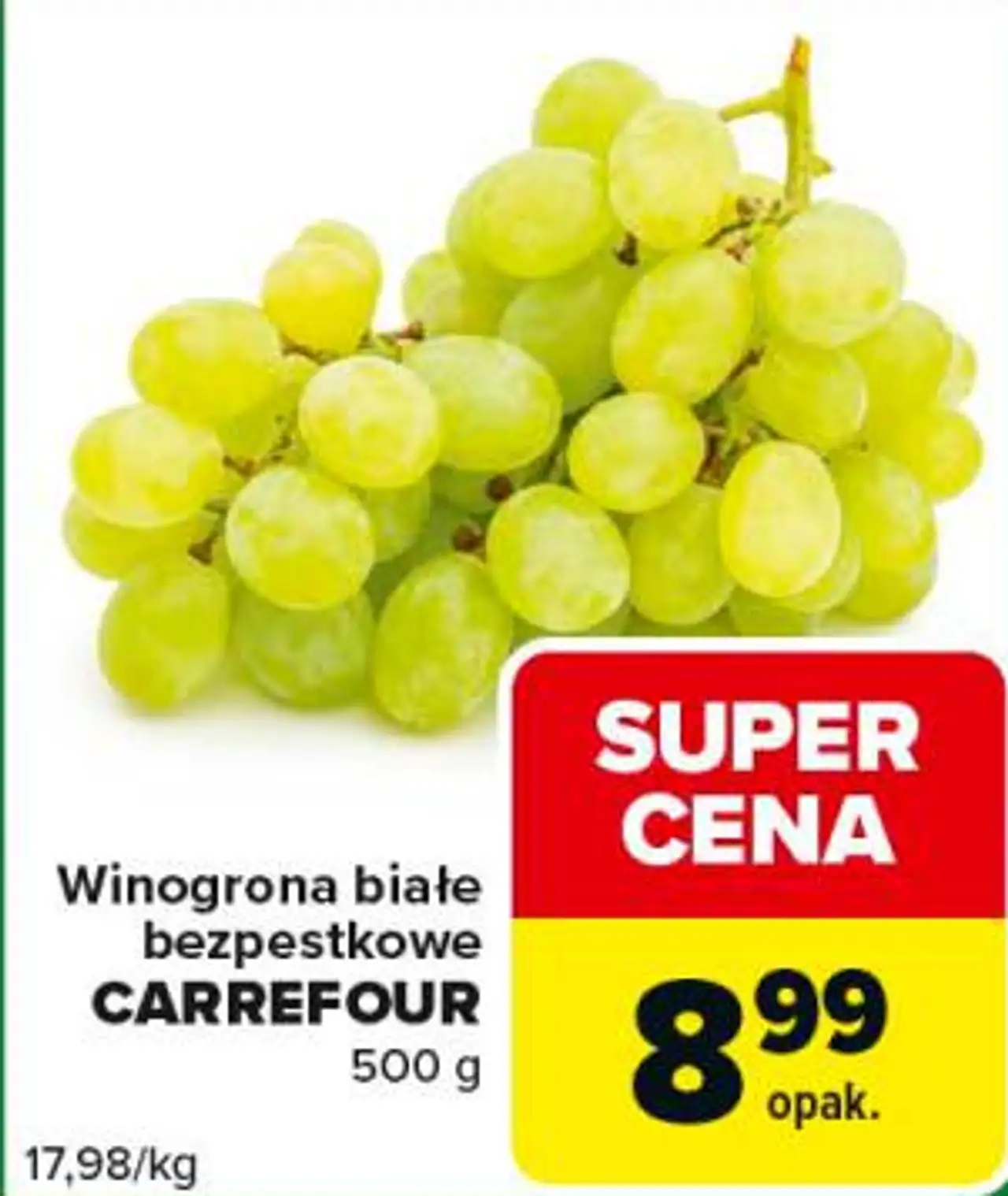 Winogrona białe bezpestkowe CARREFOUR