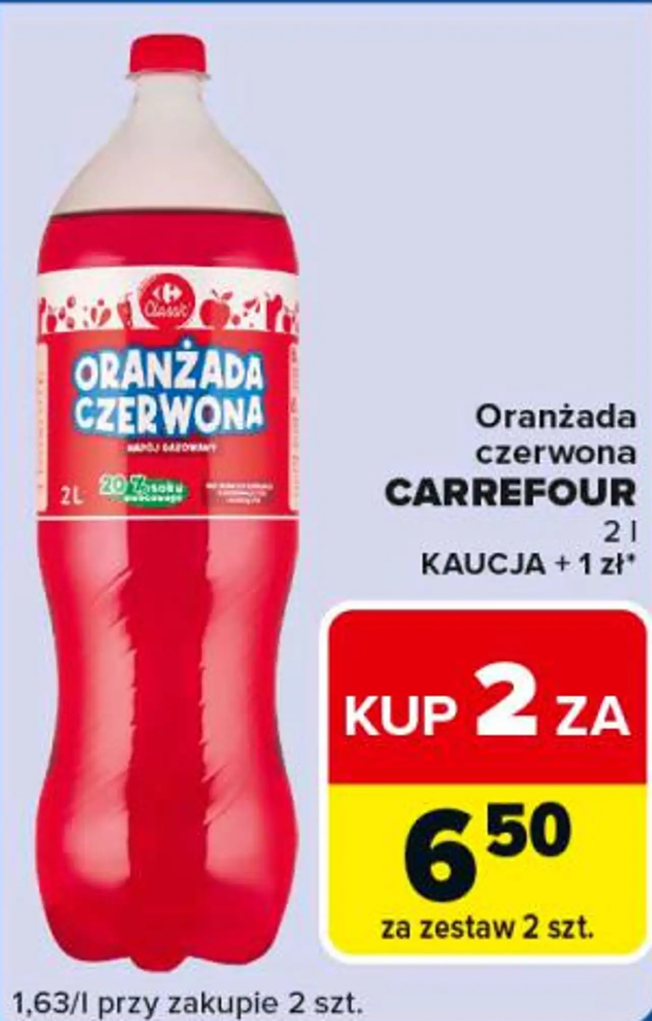 Oranżada czerwona CARREFOUR