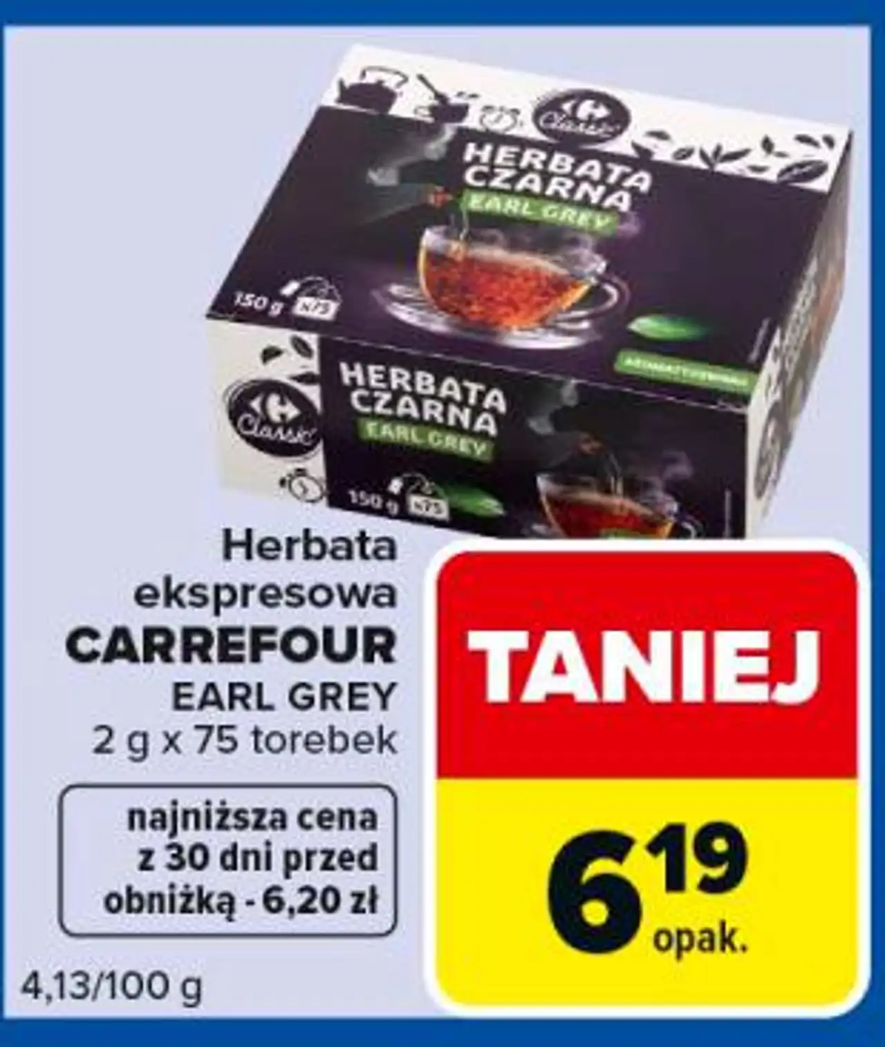 Herbata ekspresowa CARREFOUR EARL GREY