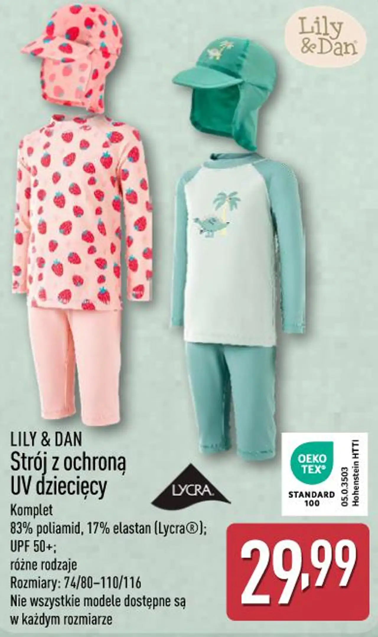 LILY & DAN Strój z ochroną UV dziecięcy