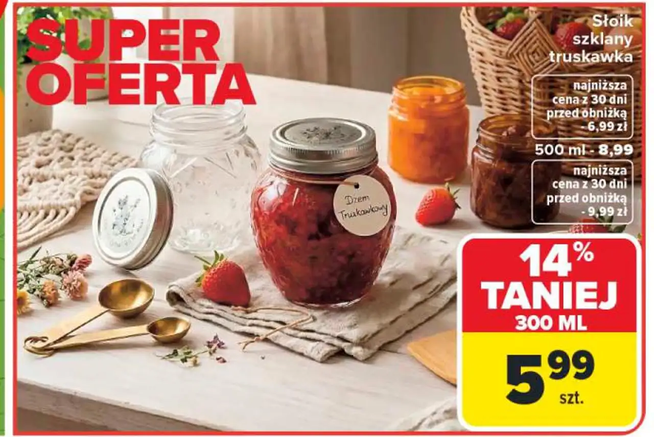 Słoik szklany truskawka 300 ml