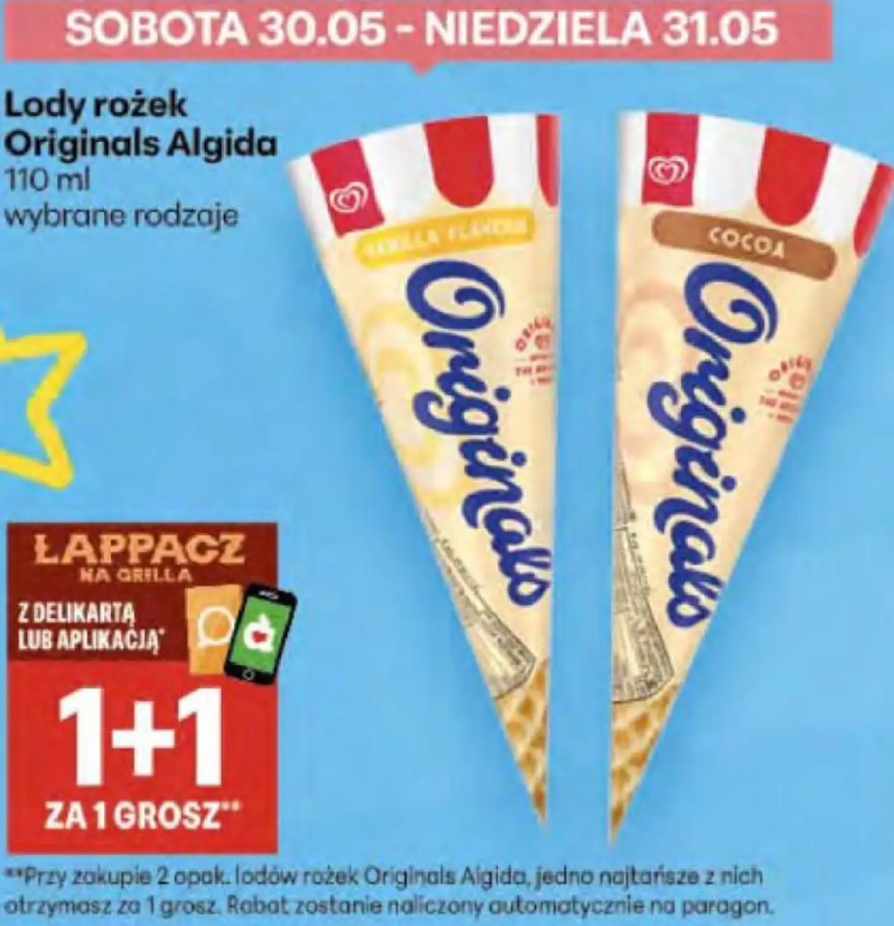 Lody rożek Originals Algida 110 ml wybrane rodzaje