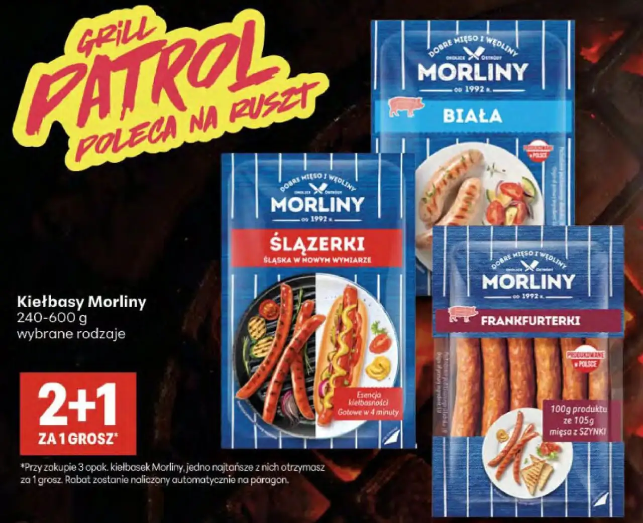 Kiełbasy Morliny wybrane rodzaje 240-600 g