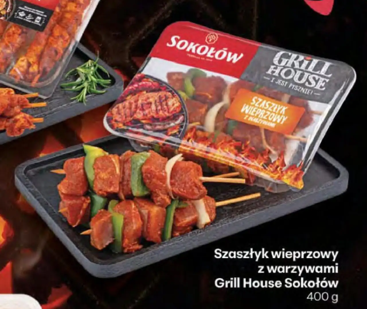 Szaszłyk wieprzowy z warzywami Grill House Sokołów 400 g