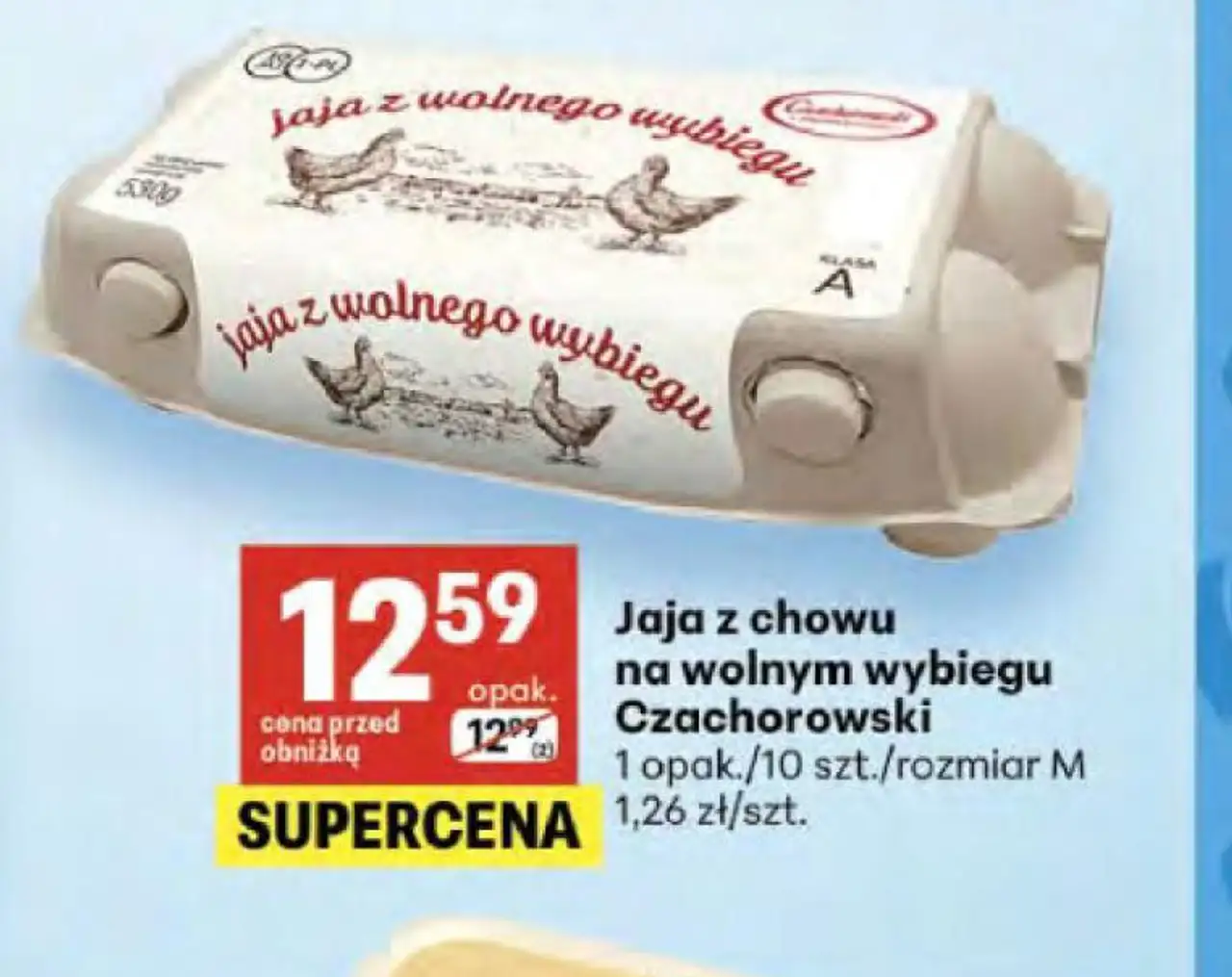 Jaja z chowu na wolnym wybiegu Czachorowski 1 opak./10 szt./rozmiar M