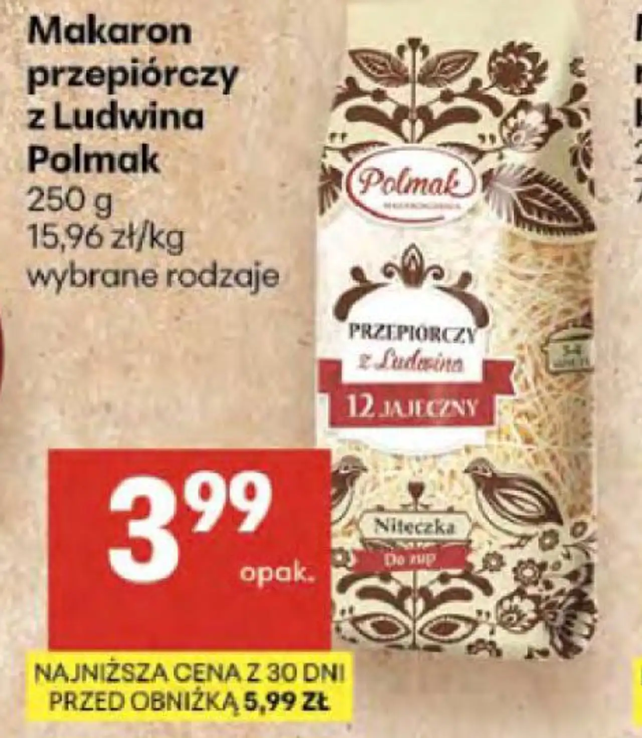 Makaron przepiórczy z Ludwina Polmak 250 g
