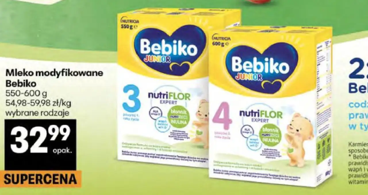 Mleko modyfikowane Bebiko 550-600 g wybrane rodzaje