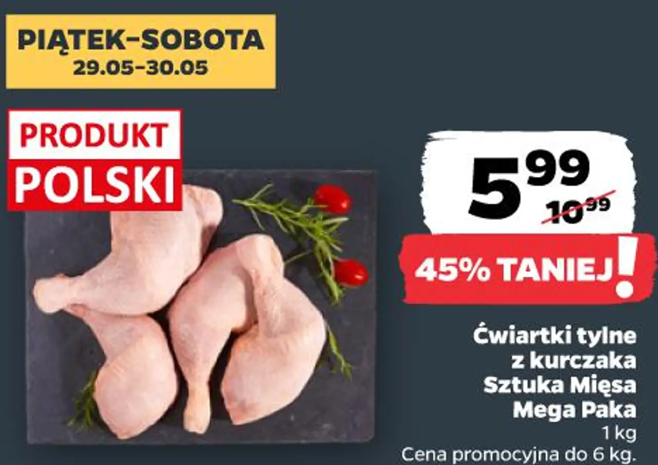 Ćwiartki tylne z kurczaka Sztuka Mięsa Mega Paka