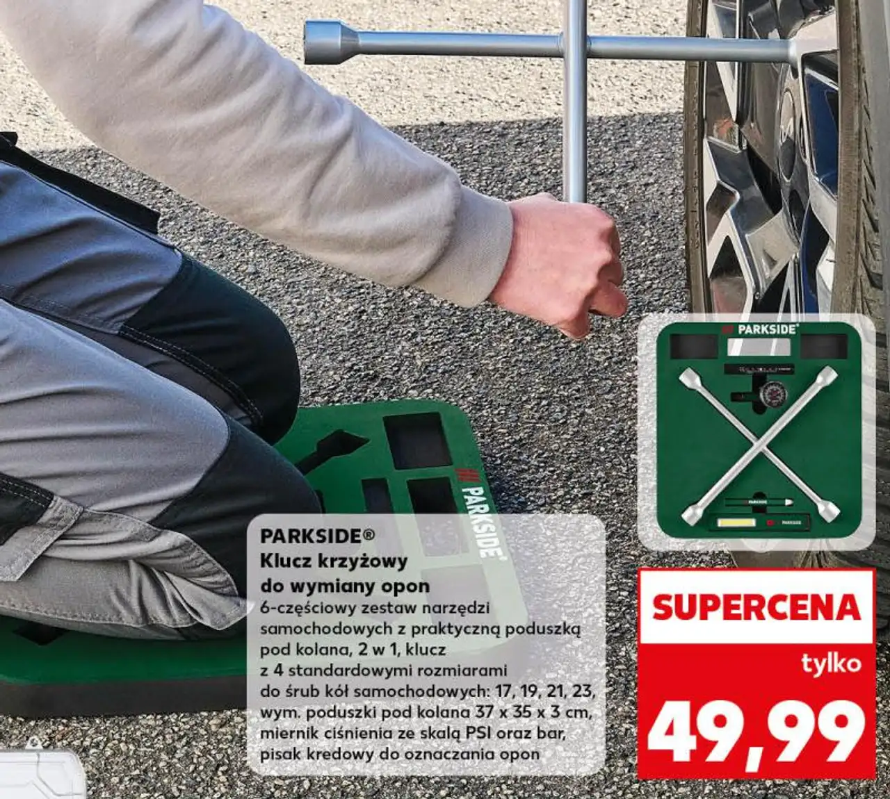 Klucz krzyżowy do wymiany opon PARKSIDE®