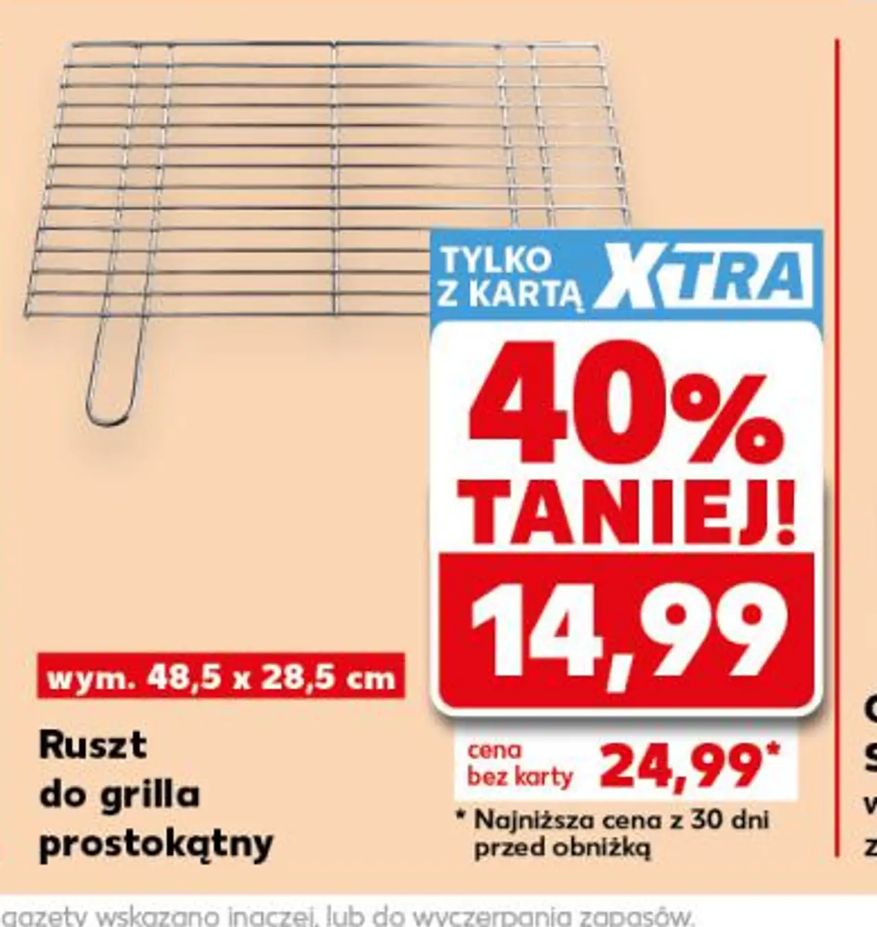 Ruszt do grilla prostokątny