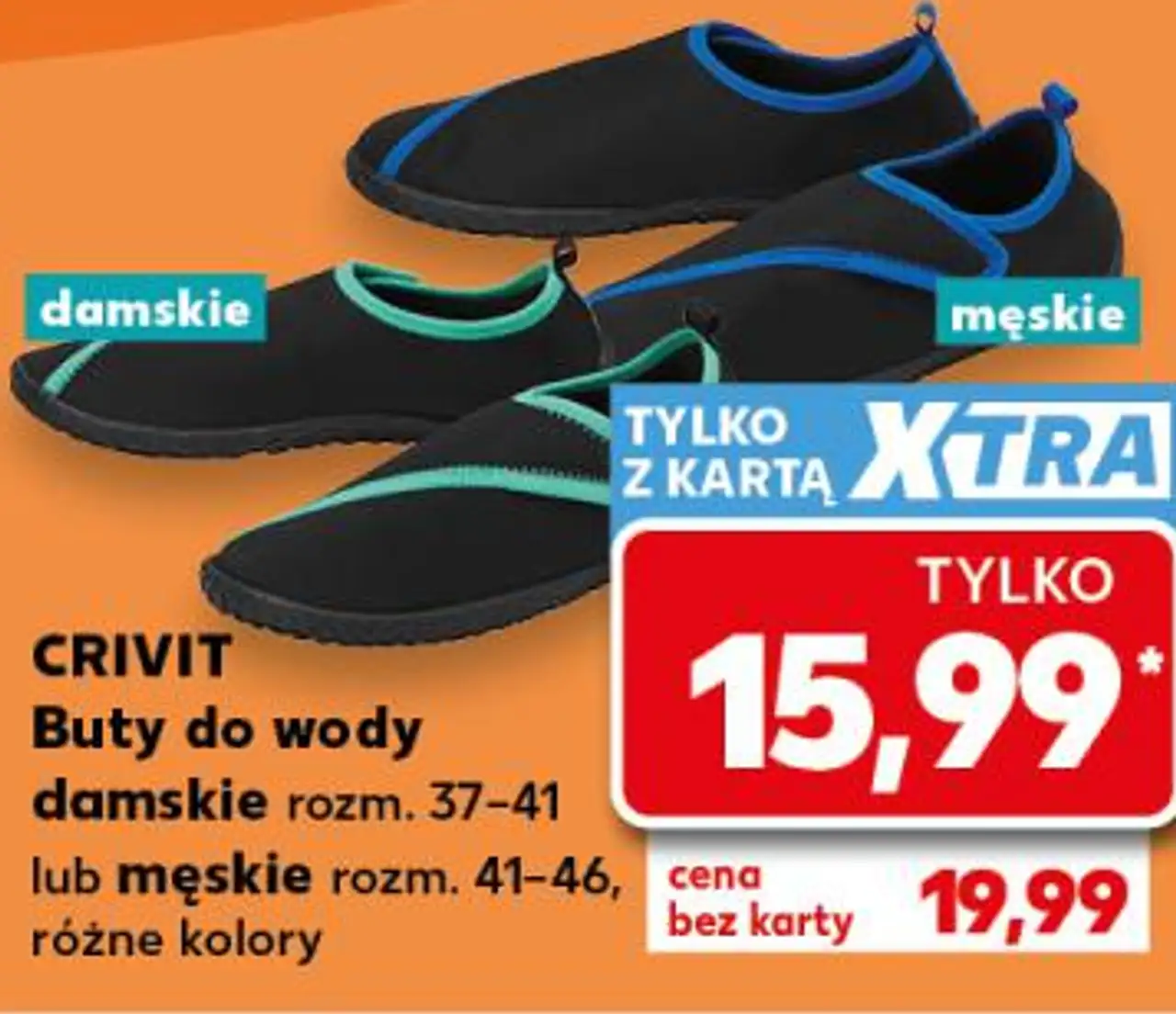 CRIVIT Buty do wody damskie rozm. 37-41 lub męskie rozm. 41-46, różne kolory