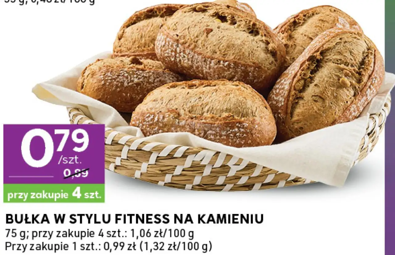 Bułka w stylu fitness na kamieniu