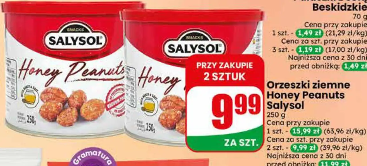 Salysol Honey Peanuts Orzeszki ziemne