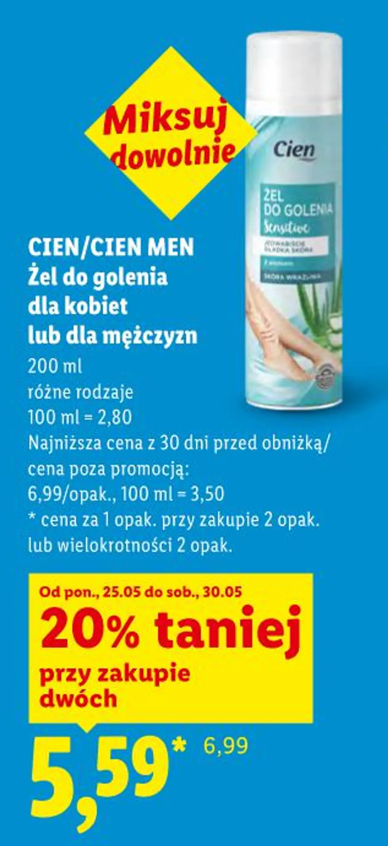 CIEN/CIEN MEN Żel do golenia dla kobiet lub dla mężczyzn