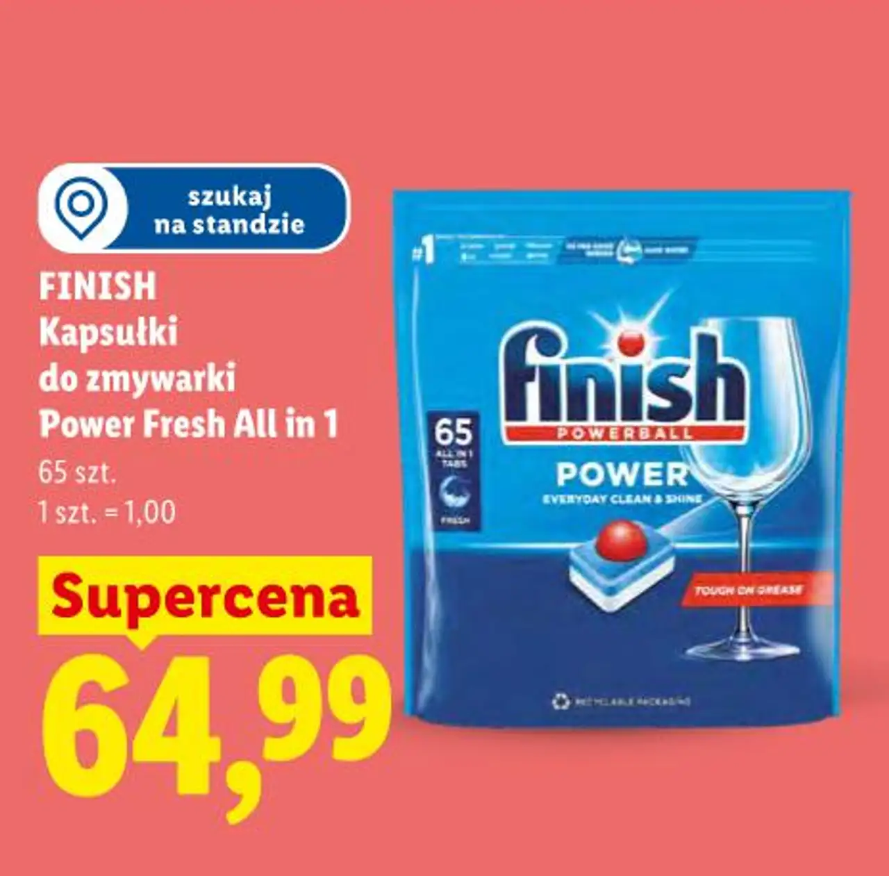 FINISH Kapsułki do zmywarki Power Fresh All in 1