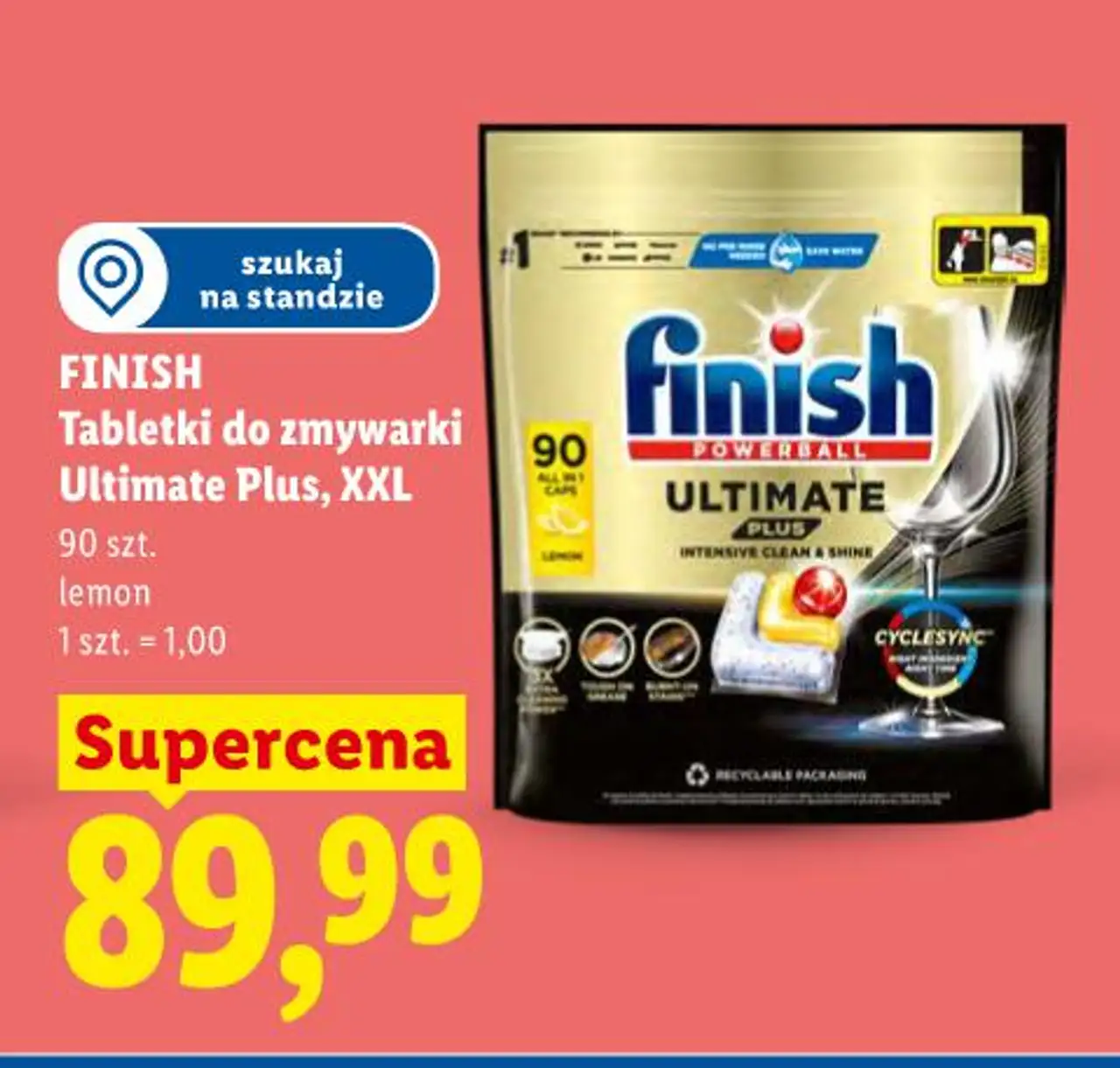FINISH Tabletki do zmywarki Ultimate Plus, XXL