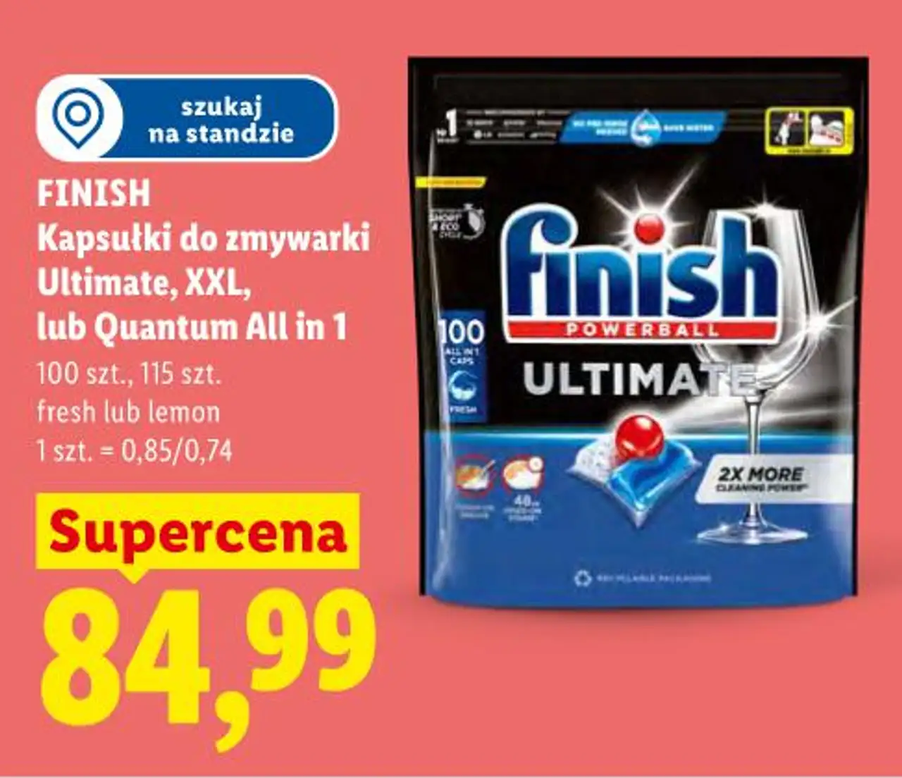 FINISH Kapsułki do zmywarki Ultimate, XXL, lub Quantum All in 1