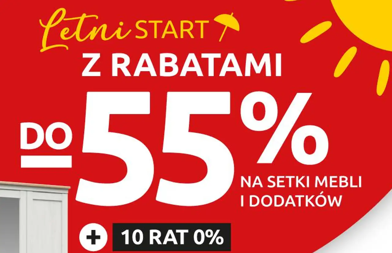 Letni start z rabatami do -55% na setki mebli i dodatków