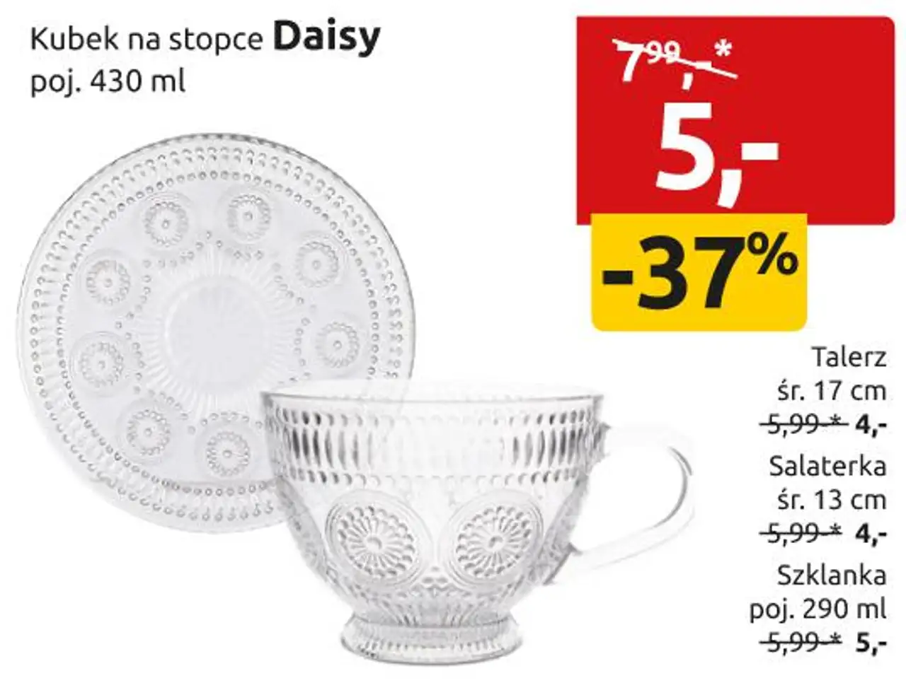 Kubek na stopce Daisy, poj. 430 ml