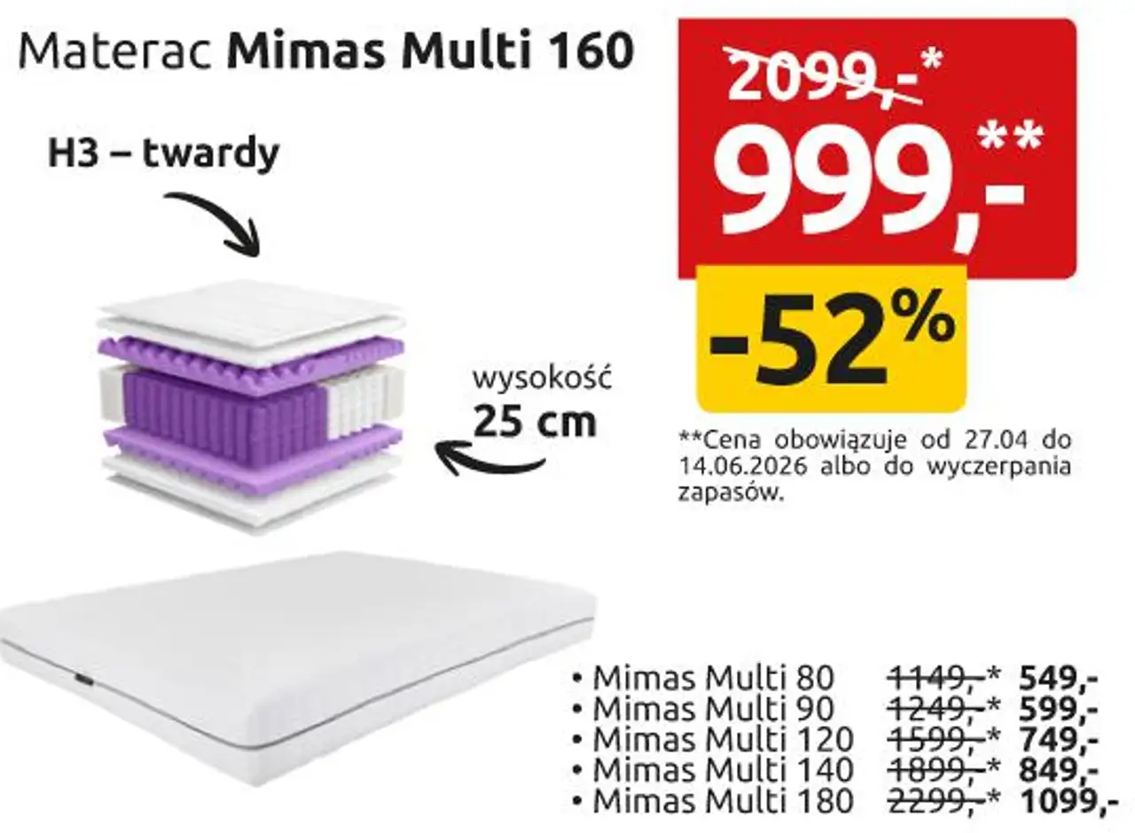 Materac Mimas Multi 160