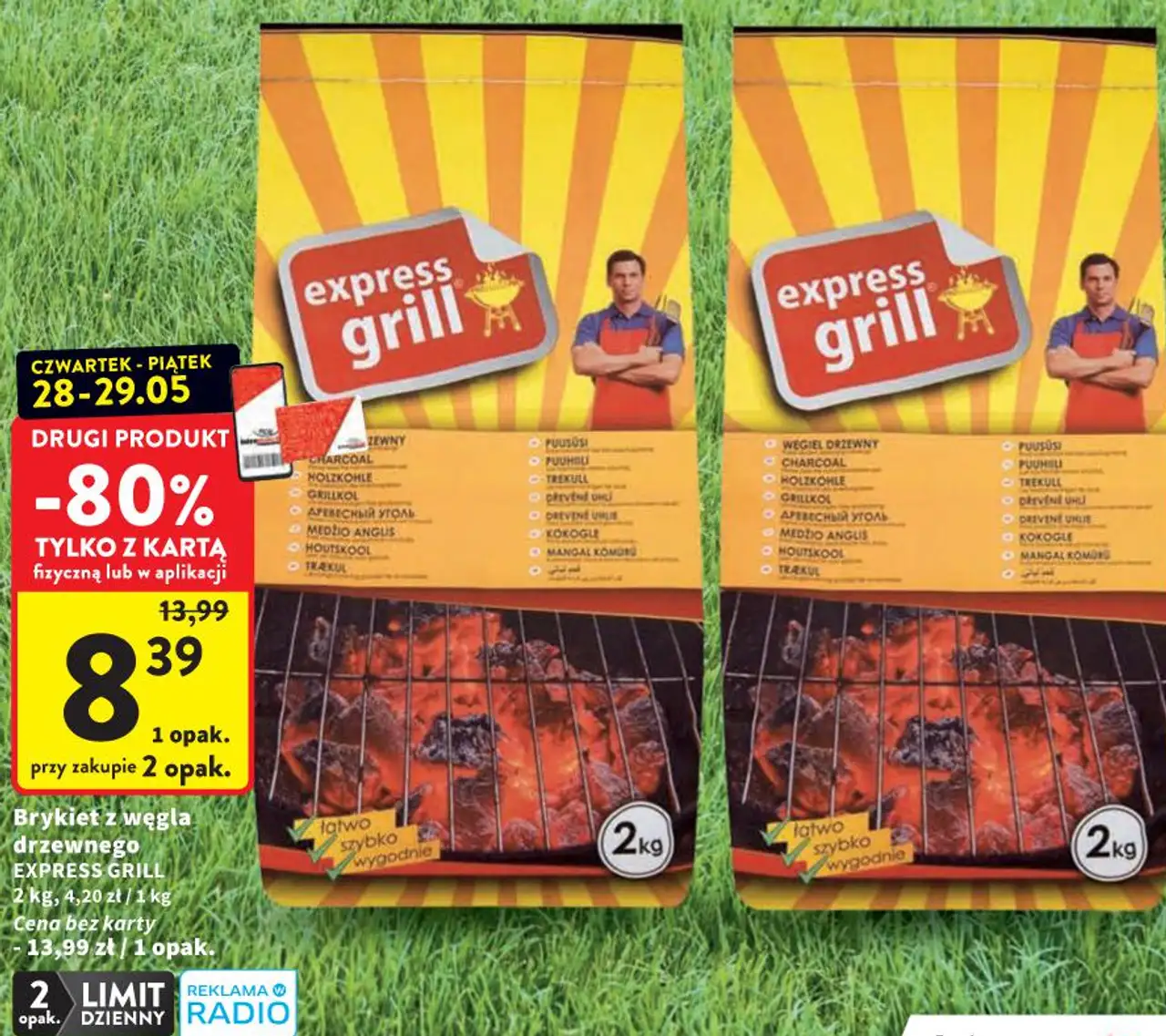 Brykiet z węgla drzewnego EXPRESS GRILL