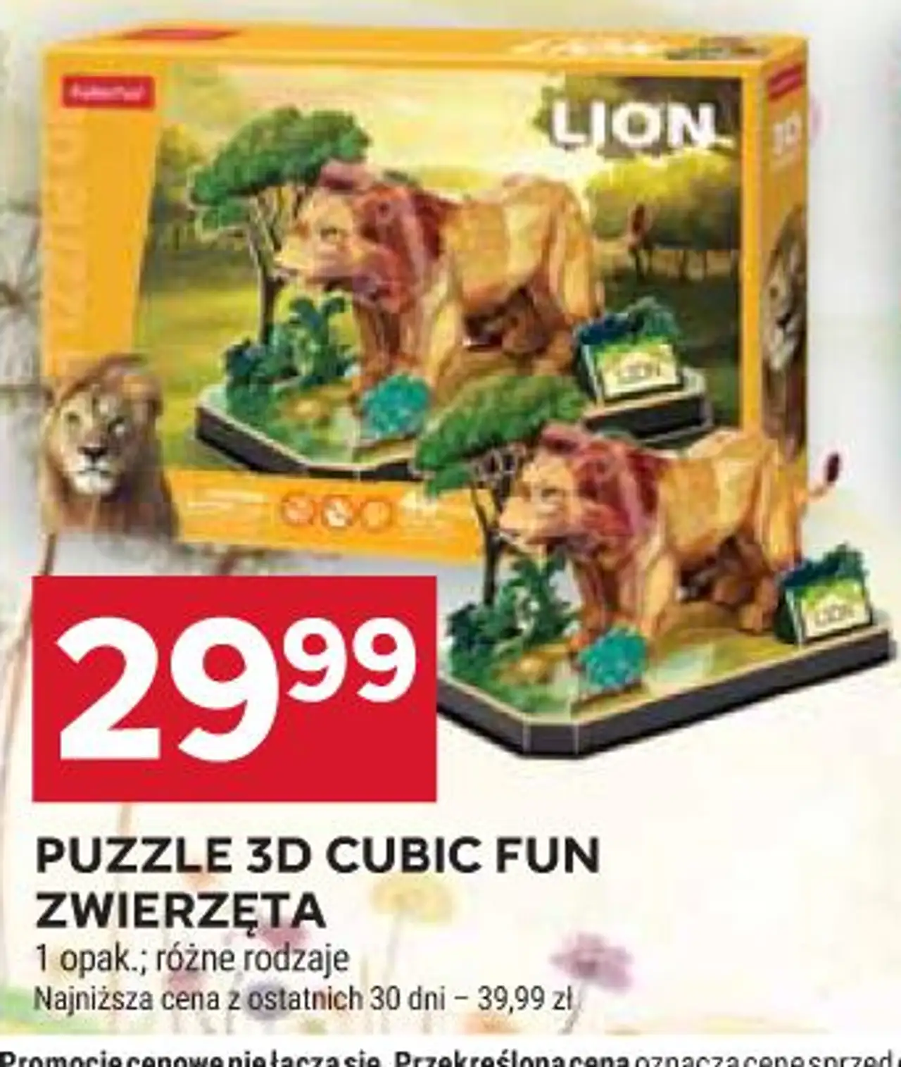 Puzzle 3D Cubic Fun Zwierzęta