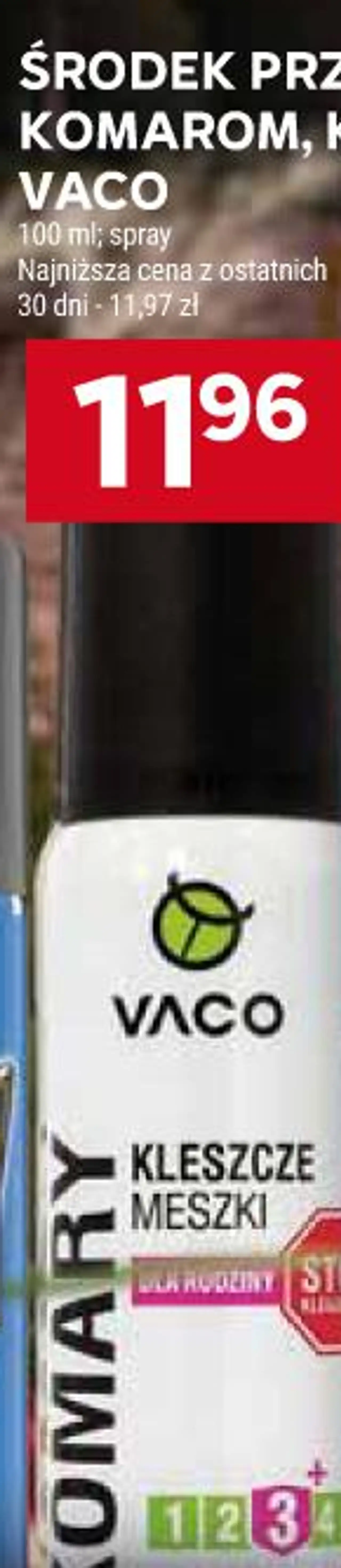 Środek przeciw komarom, kleszczom Vaco spray