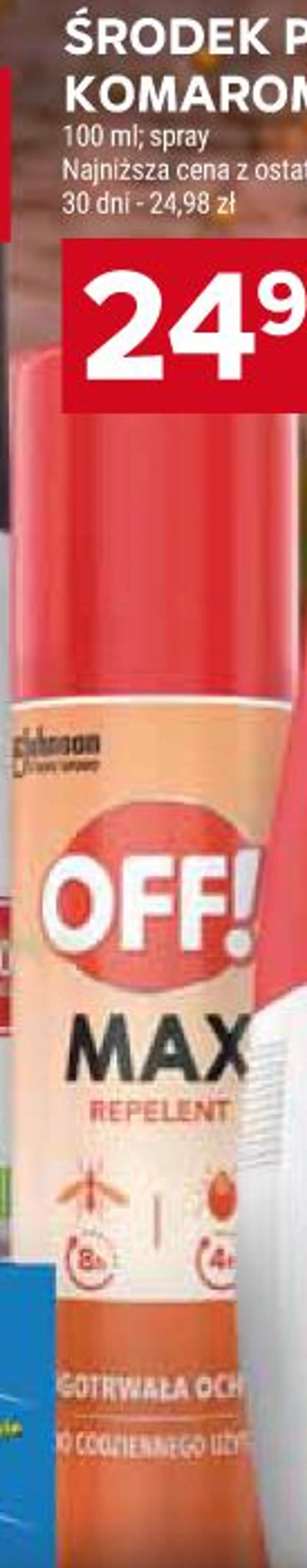 Środek przeciw komarom Off! Max spray