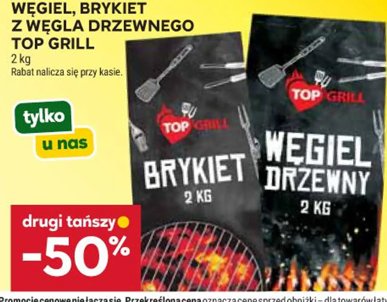 WĘGIEL, BRYKIET Z WĘGLA DRZEWNEGO TOP GRILL