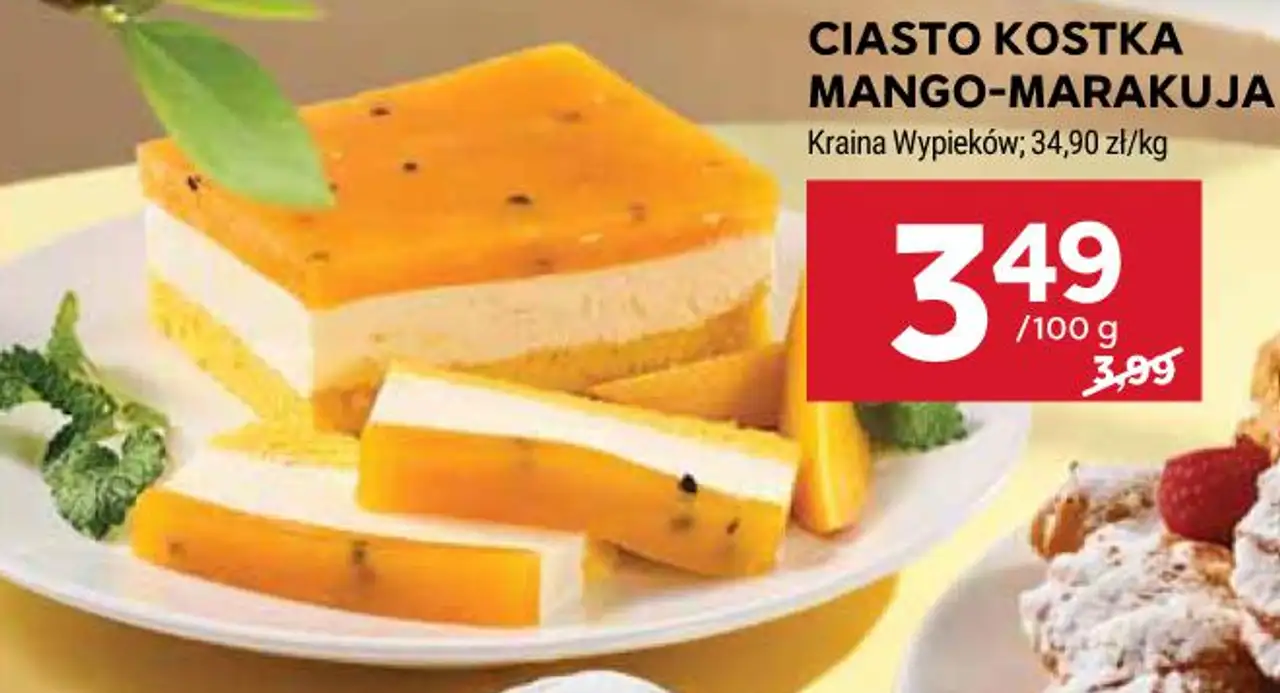 Ciasto Kostka Mango-Marakuja