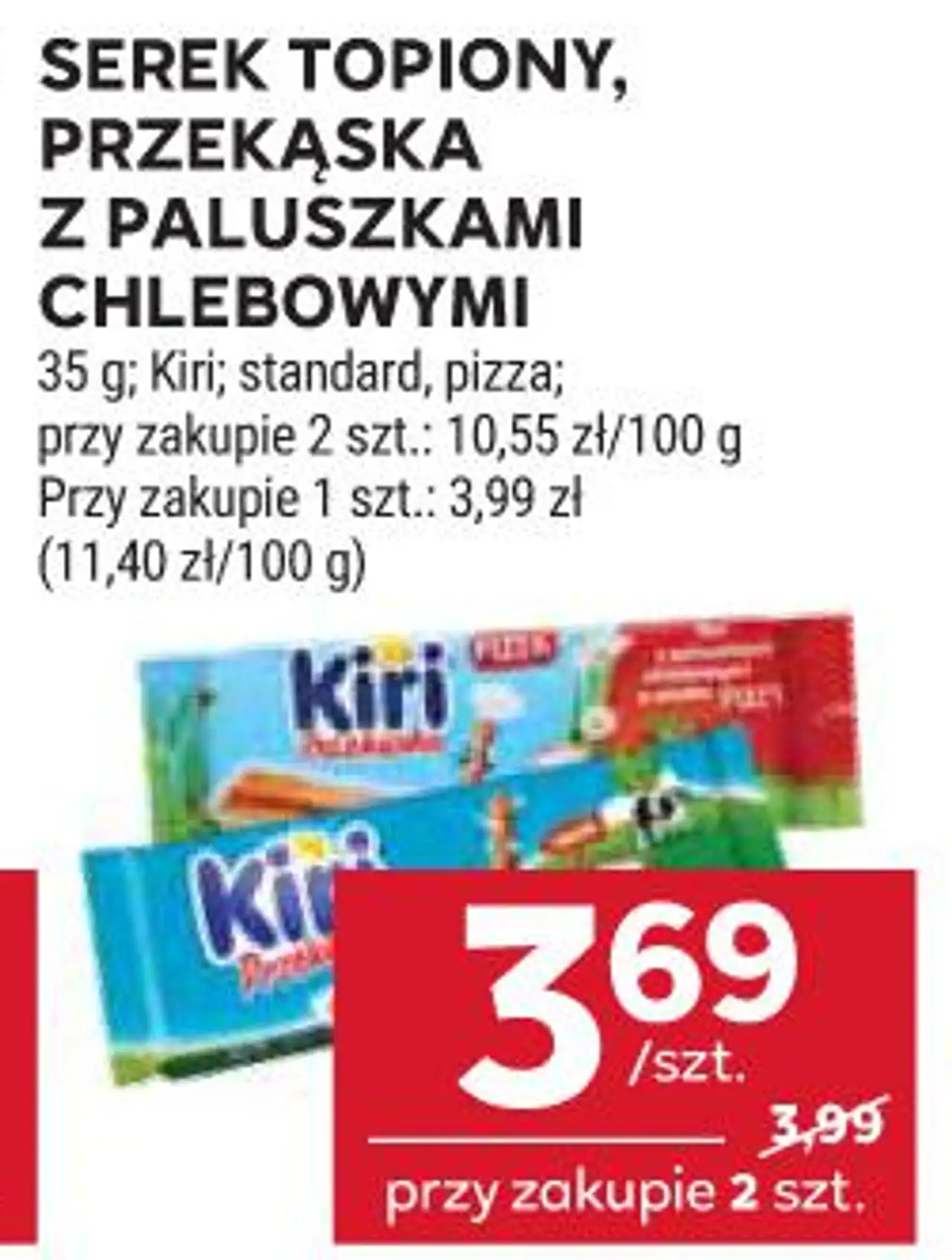SEREK TOPIONY, PRZEKĄSKA Z PALUSZKAMI CHLEBOWYMI KIRI