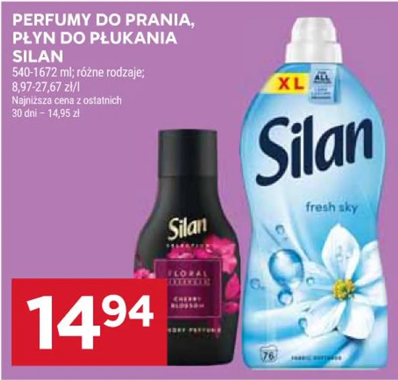 Silan Perfumy do prania, płyn do płukania