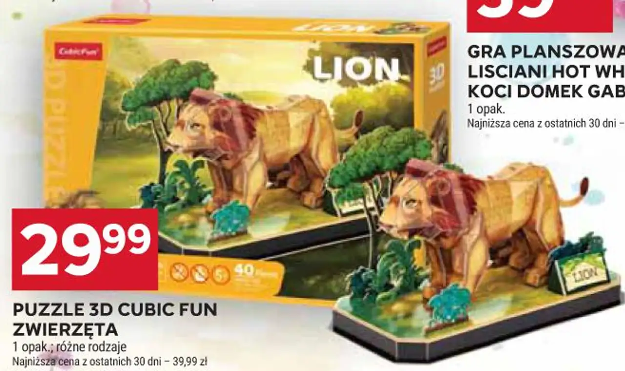 Puzzle 3D Cubic Fun Zwierzęta
