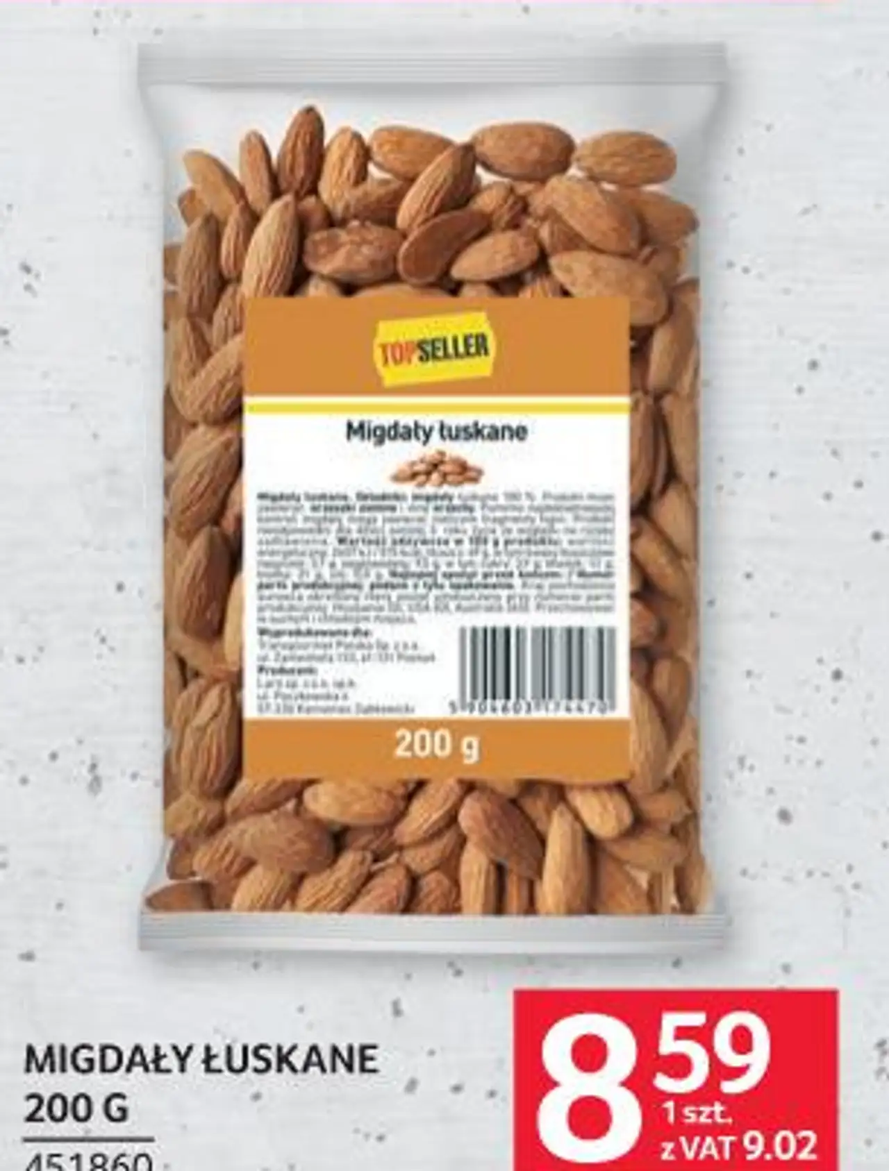 Migdały łuskane TOP SELLER 200 g