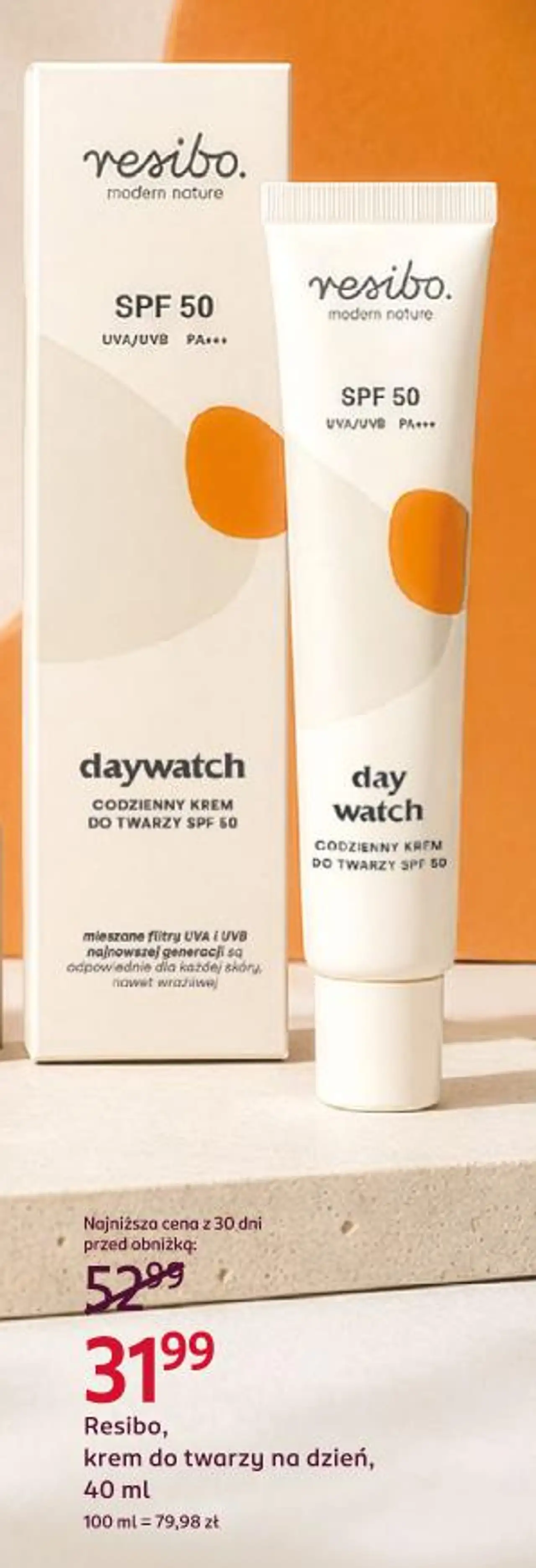 Resibo daywatch, krem do twarzy na dzień, 40 ml