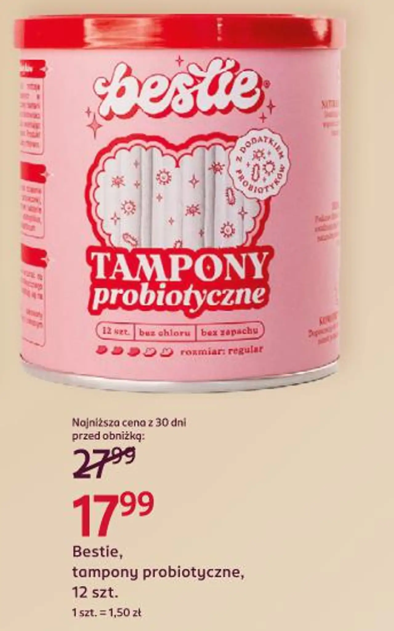 Bestie, tampony probiotyczne, 12 szt.