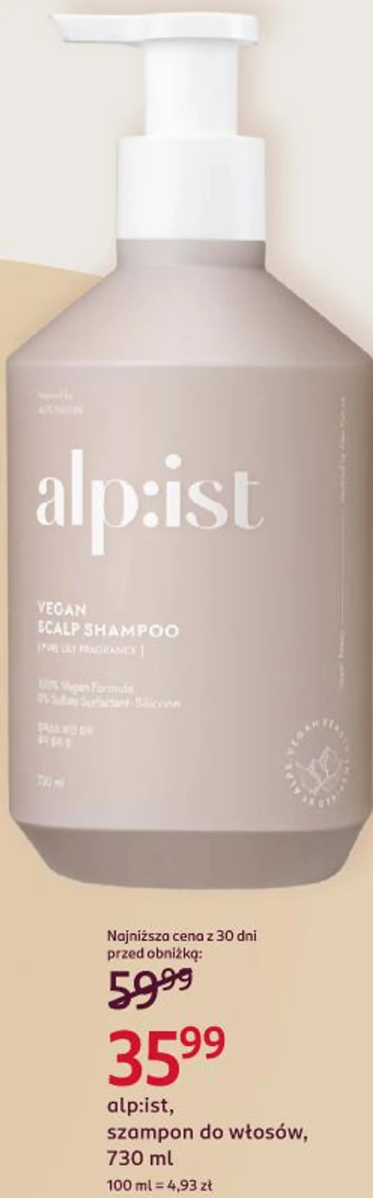 alp:ist, szampon do włosów, 730 ml