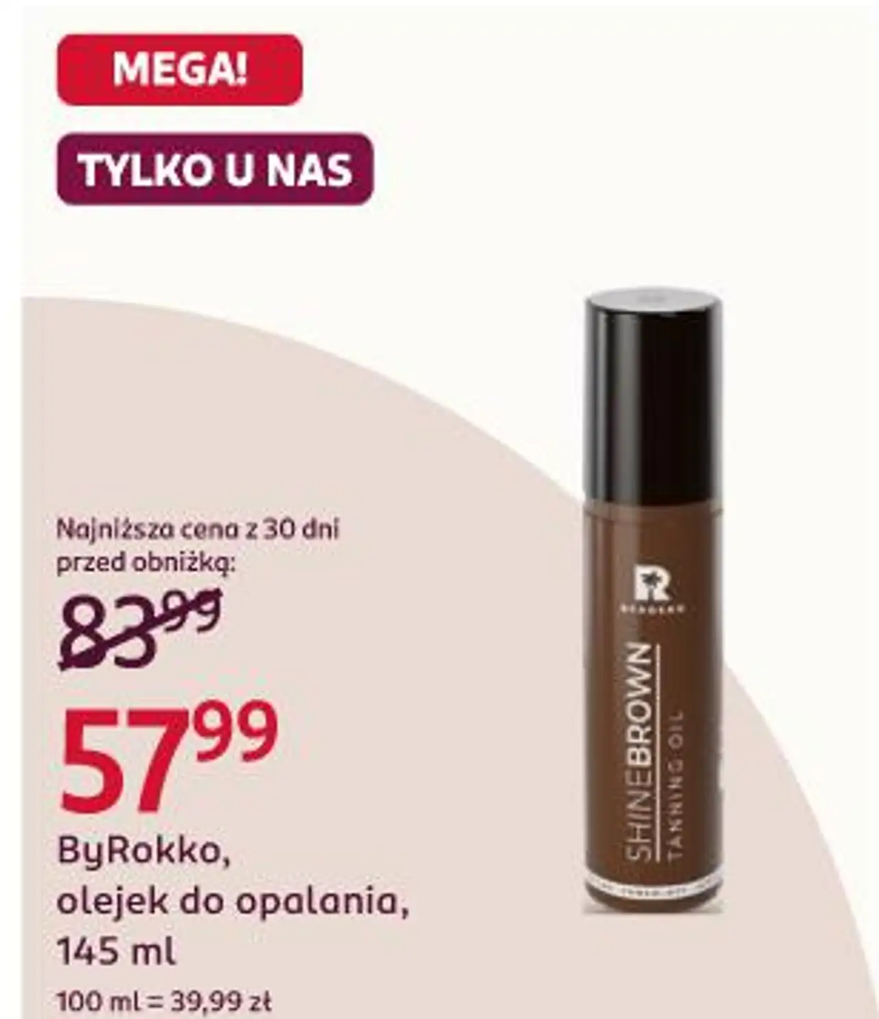 ByRokko, olejek do opalania, 145 ml