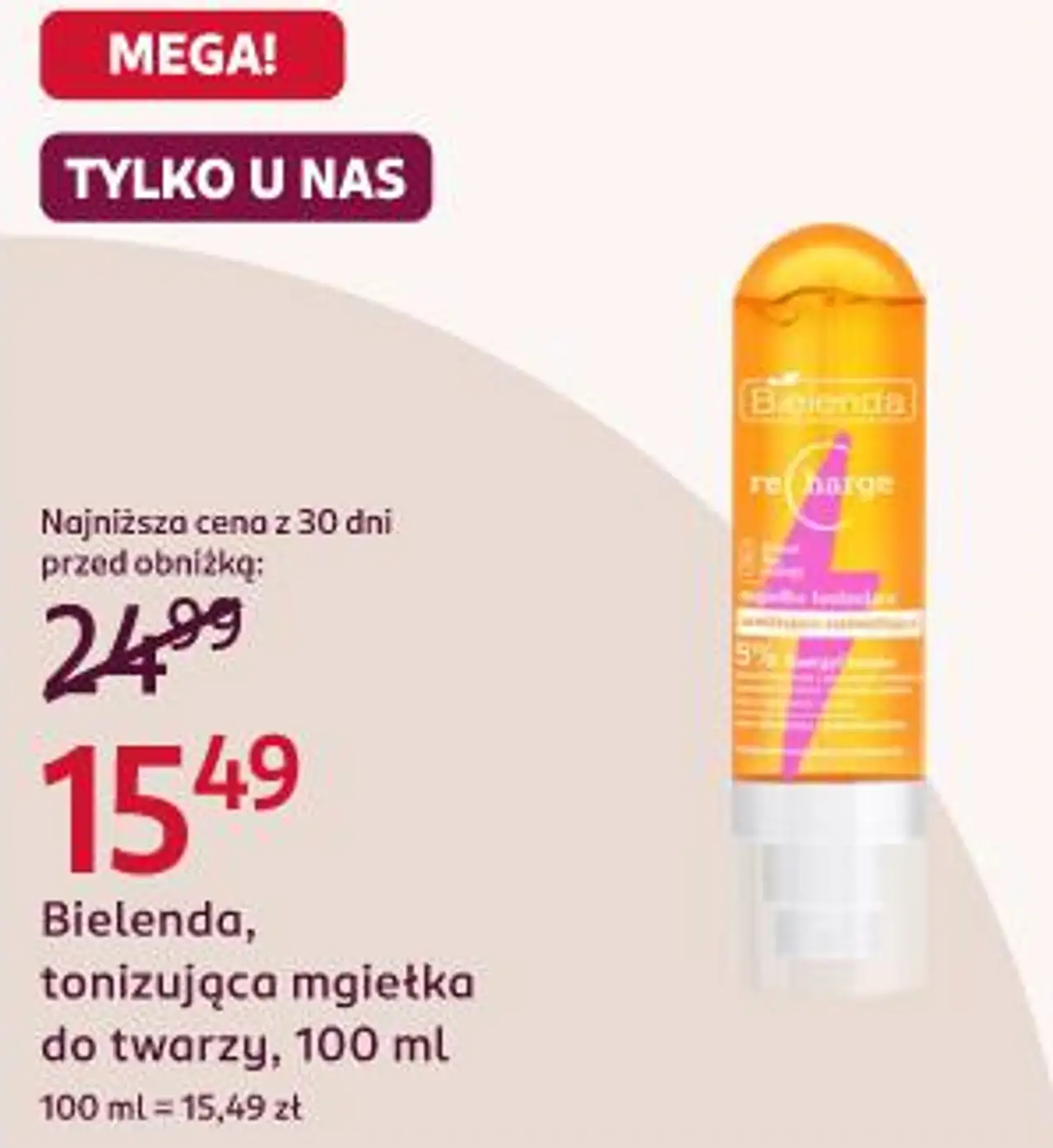 Bielenda, tonizująca mgiełka do twarzy, 100 ml