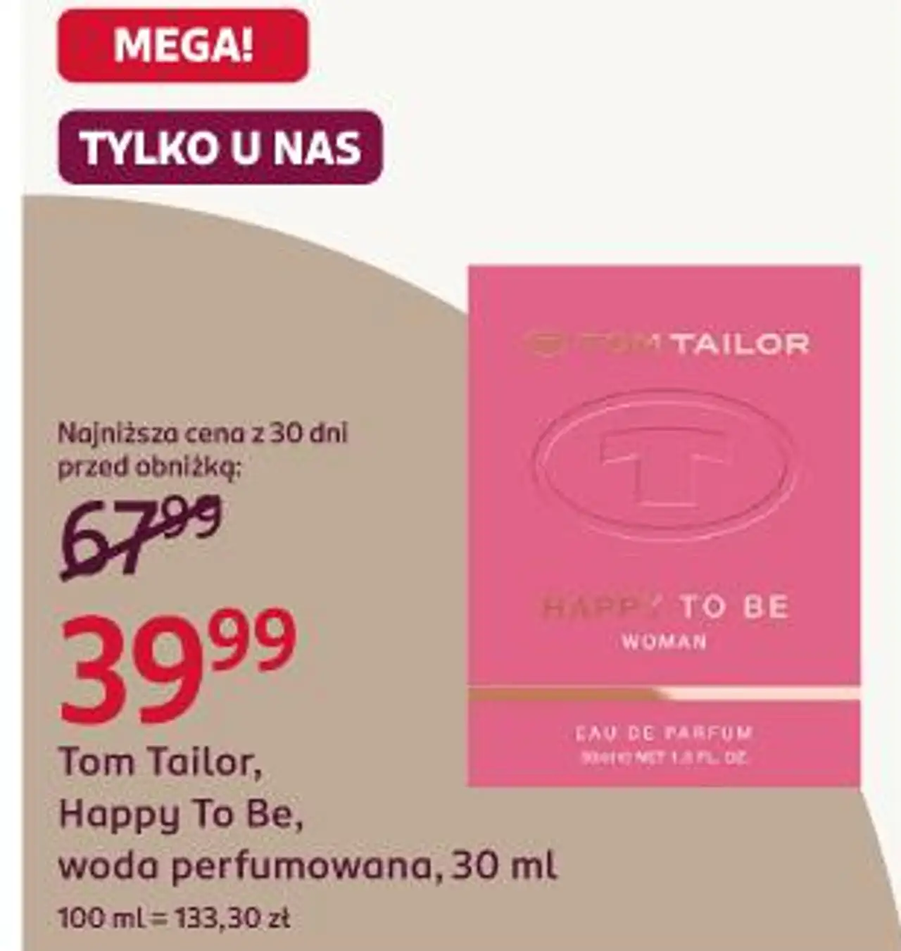 Tom Tailor, Happy To Be, woda perfumowana, 30 ml