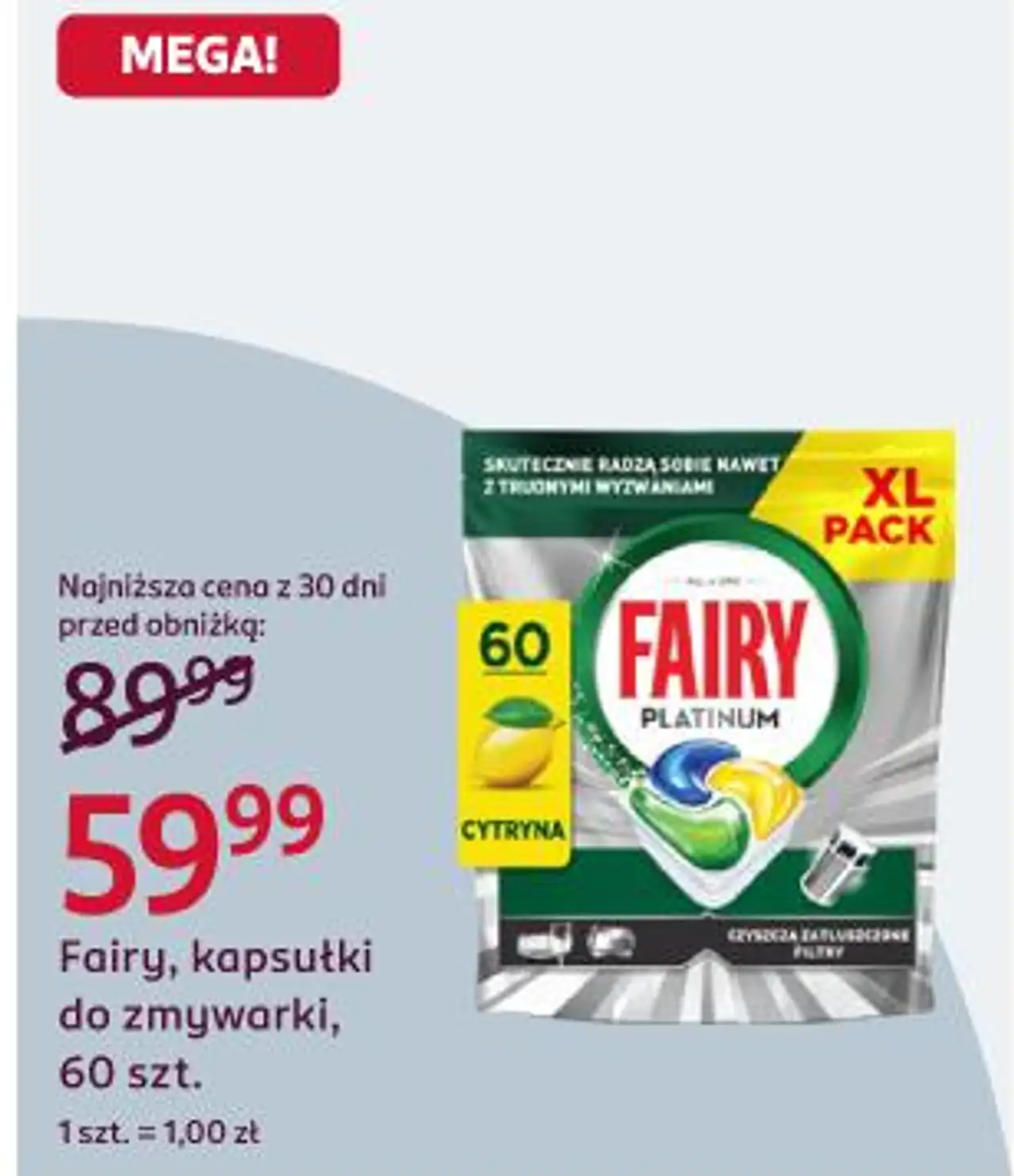 Fairy, kapsułki do zmywarki, 60 szt.