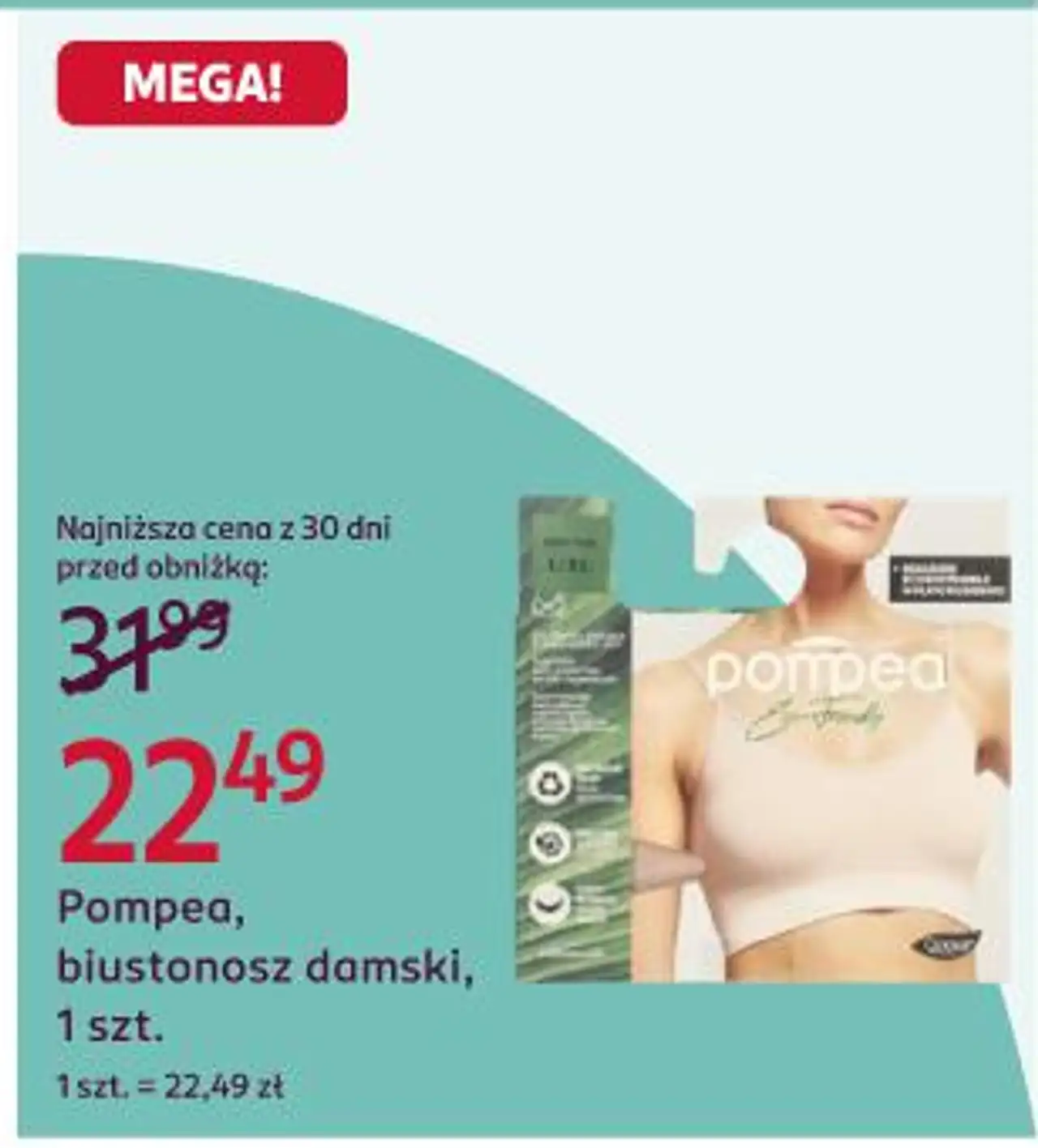 Pompea, biustonosz damski, 1 szt.