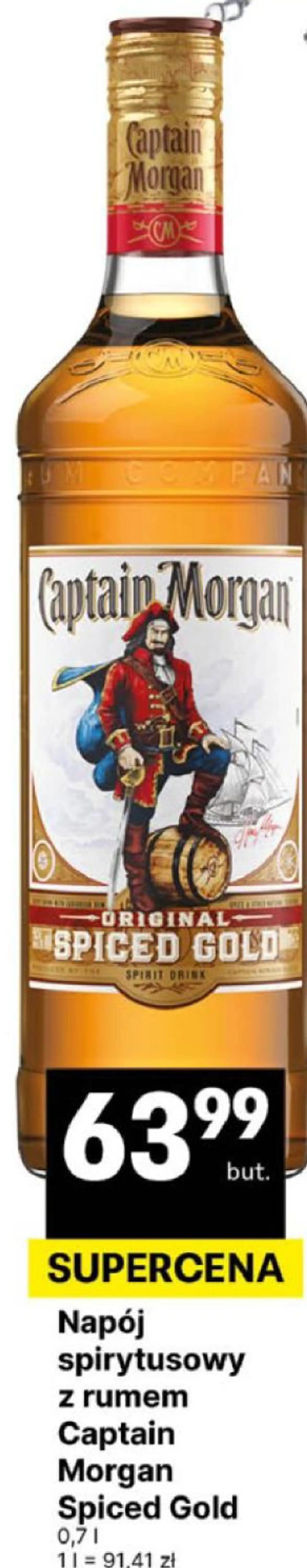 Napój spirytusowy z rumem Captain Morgan Spiced Gold