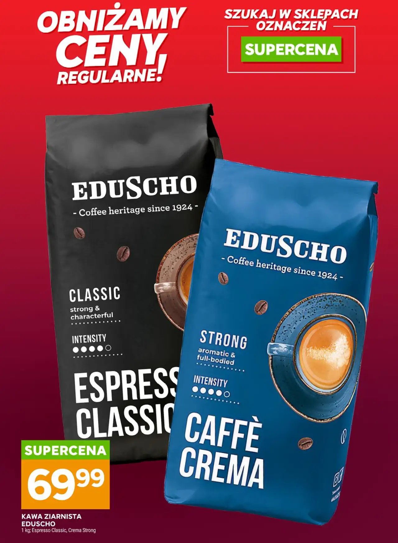 KAWA ZIARNISTA EDUSCHO Espresso Classic, Crema Strong
