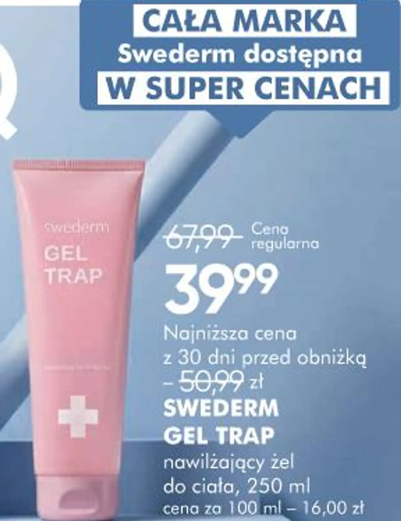 Swederm Gel Trap nawilżający żel do ciała