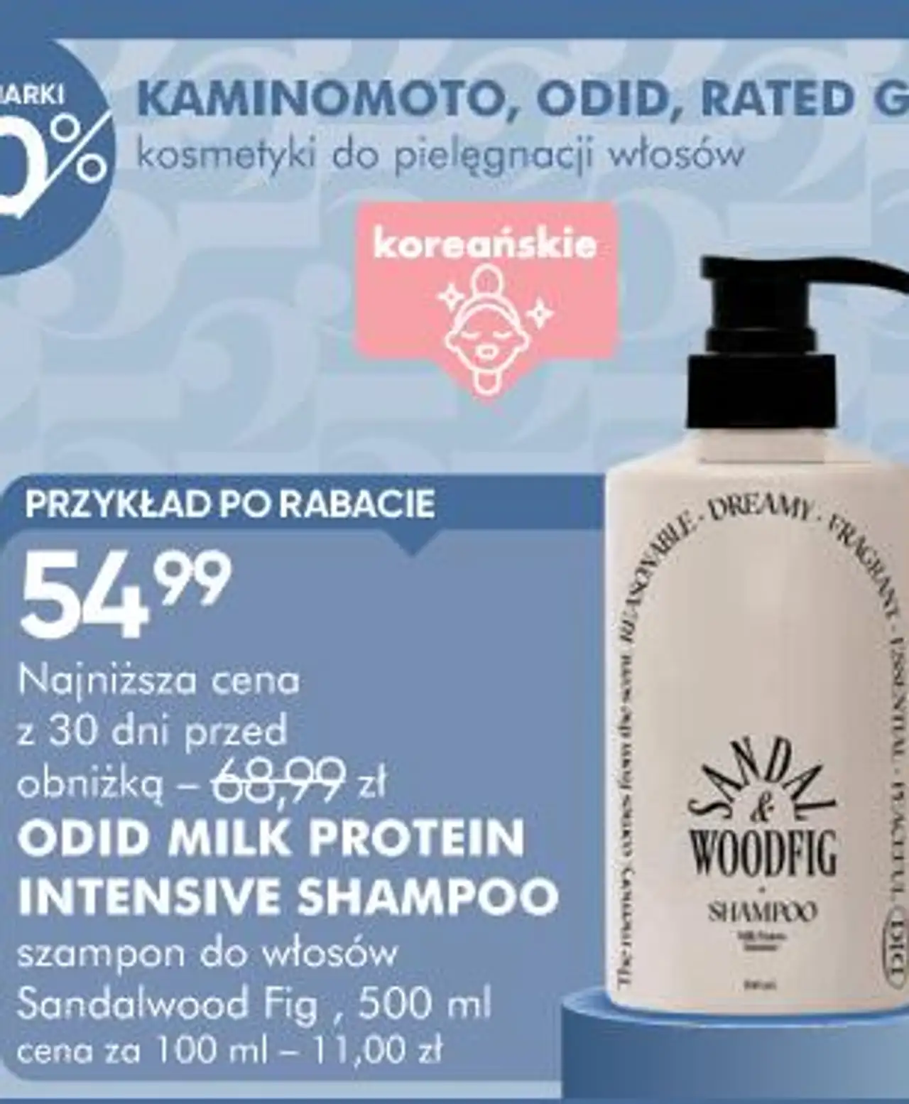 Odid Milk Protein Intensive Shampoo szampon do włosów Sandalwood Fig